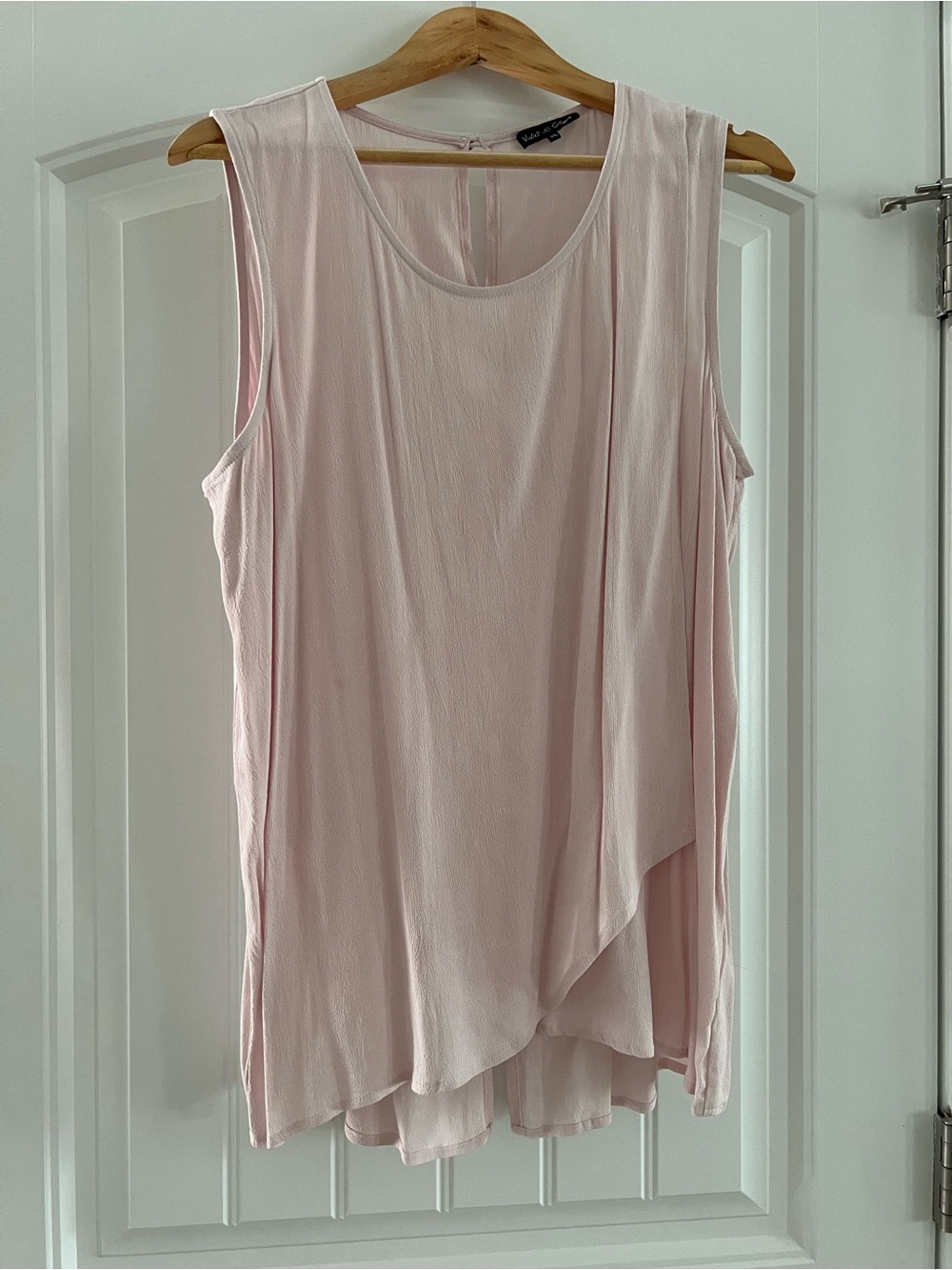 Violet & Claire Blush Layered Draped Sleeveless Camisole